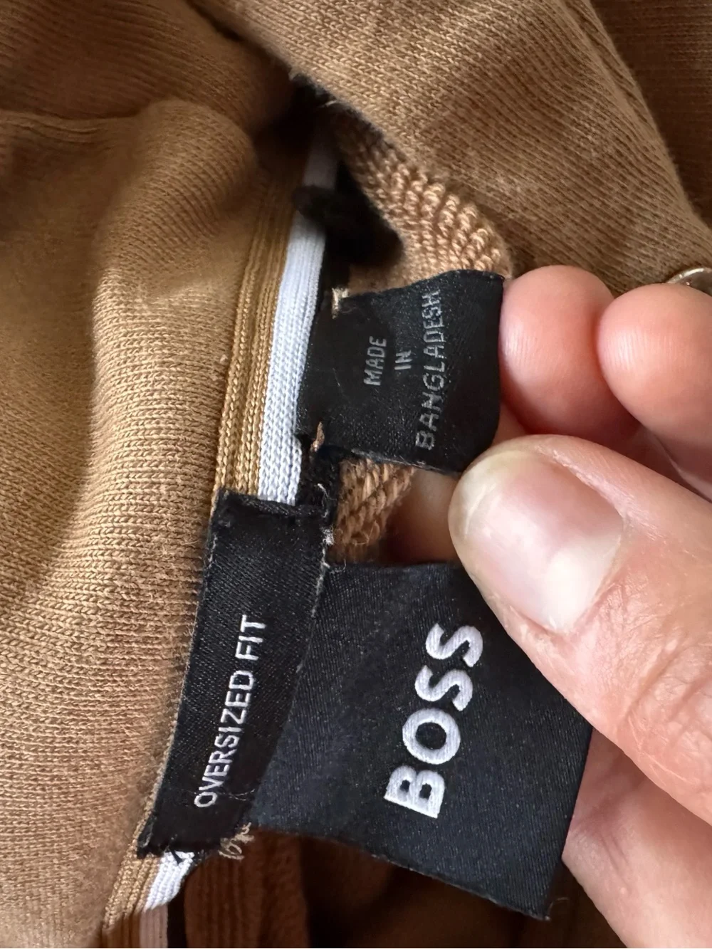 BOSS Menswear Oversized-Fit Cotton Terry Logo Hoodie SIZE M